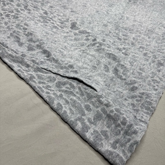 Susan Graver Gray Animal Print Zip Pullover - Picture 4 of 7